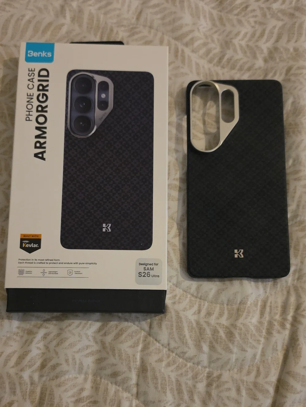 ArmorGrid Black Phone Case for Samsung S26 Ultra